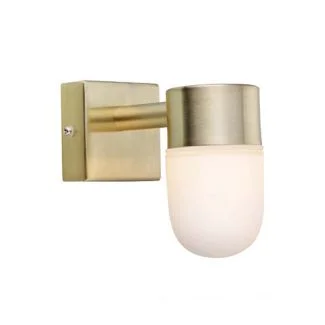 MARKSLOJD 106374 MENTON lampa ścienna 1L Złoty Szczotkowany/Opal IP44
