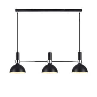 MARKSLOJD 106855 LARRY lampa wisząca 3L Czarny/Chrom