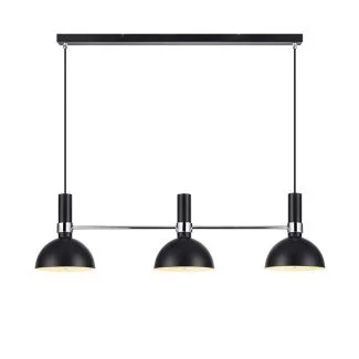 MARKSLOJD 106855 LARRY lampa wisząca 3L Czarny/Chrom