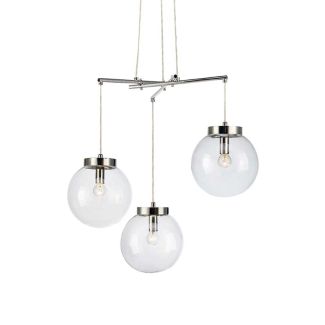 MARKSLOJD 107015 SICILY lampa wisząca 3L Chrom/Przezroczysty