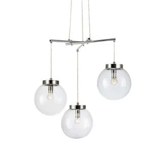 MARKSLOJD 107015 SICILY lampa wisząca 3L Chrom/Przezroczysty