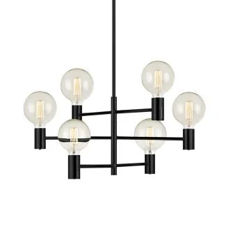 MARKSLOJD 107281 CAPITAL lampa wisząca 6L Czarny mat