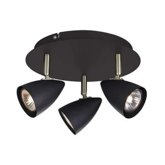 MARKSLOJD 107411 CIRO Plafon 3L Czarny/Stal