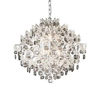 MARKSLOJD 107415 HIDDEN GEM lampa wisząca 6L Chrom/Przezr./Dymny