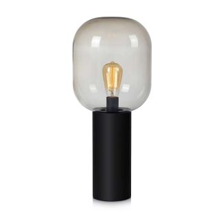MARKSLOJD 107479 BROOKLYN lampa stołowa 1L 56cm Black/Smoke
