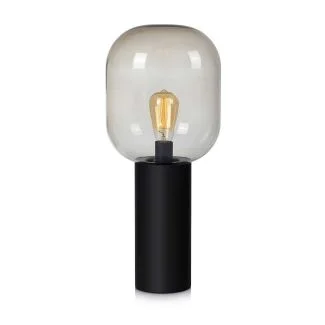 MARKSLOJD 107479 BROOKLYN lampa stołowa 1L 56cm Black/Smoke