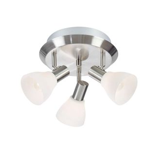 MARKSLOJD 107505 VERO lampa sufitowa 3L Steel/Opal