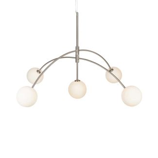 MARKSLOJD 107559 HEAVEN lampa wisząca 5L Steel/Opal