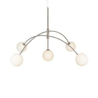 MARKSLOJD 107559 HEAVEN lampa wisząca 5L Steel/Opal