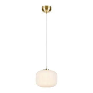 MARKSLOJD 107918 SOBER lampa wisząca 1L Złoty Szczotkowany/Biała