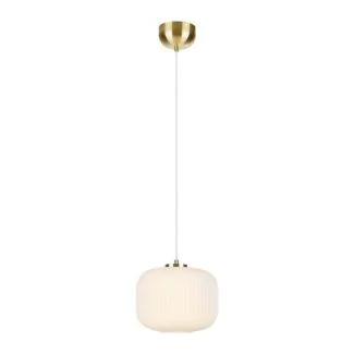 MARKSLOJD 107918 SOBER lampa wisząca 1L Złoty Szczotkowany/Biała