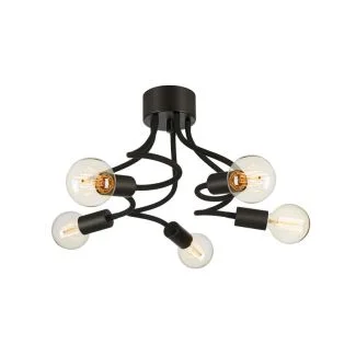 MARKSLOJD 107931 MEDUSA lampa sufitowa 5L Czarna/Szary
