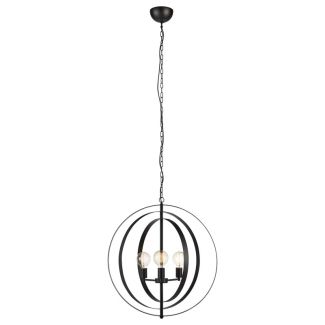 MARKSLOJD 107942 ORBIT lampa wisząca 3L Matowy Czarna