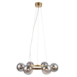 MARKSLOJD 108050 CIRCLE lampa wisząca 6L Gold/Smoke