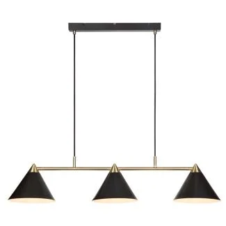 MARKSLOJD 108074 KLINT lampa wisząca 3L Czarny/Antyczny