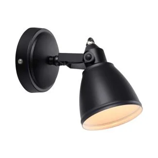 MARKSLOJD 108082 FJÄLLBACKA lampa ścienna 1L Czarny IP44