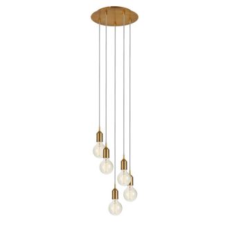 MARKSLOJD 108100 BRONX lampa wisząca 5L Okrągła Brązowa