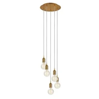 MARKSLOJD 108100 BRONX lampa wisząca 5L Okrągła Brązowa