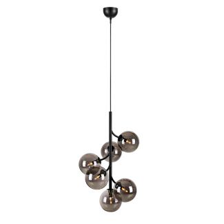MARKSLOJD 108108 CALLISTO lampa wisząca 6L Czarny/Przydymiony