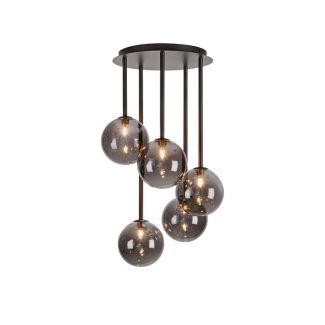 MARKSLOJD 108111 UNIVERSE lampa sufitowa 5L Czarny/Przydymiony