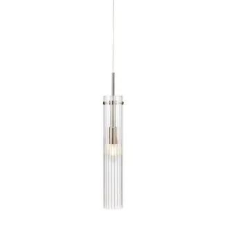 MARKSLOJD 108112 TUBO lampa wisząca 1L Stal/Przezroczysty