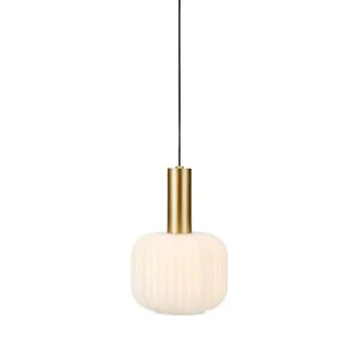 MARKSLOJD 108123 SOBER lampa wisząca Mała 1L Mosiądz/Biały