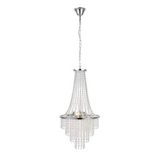 MARKSLOJD 108125 ALLINGTON lampa wisząca 3L Przezroczysty/Chrom