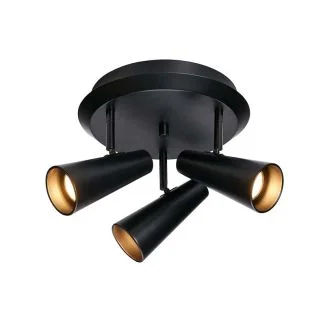MARKSLOJD 108204 CREST lampa sufitowa 3L Round Black