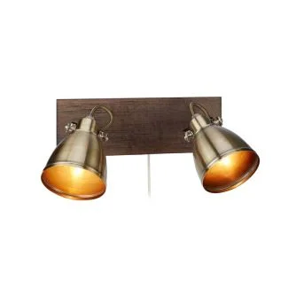MARKSLOJD 108214 NATIVE lampa ścienna 2L Brown/Antique