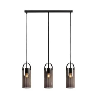 MARKSLOJD 108219 GLORY lampa wisząca 3L Black/Smoke