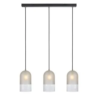 MARKSLOJD 108226 COPE lampa wisząca 3L Frosted/Clear/Black
