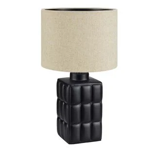 MARKSLOJD 108248 CUSCINI lampa stołowa 1L Small Black/Beige