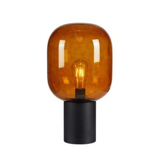 MARKSLOJD 108294 BROOKLYN lampa stołowa 1L 44cm Black/Brown