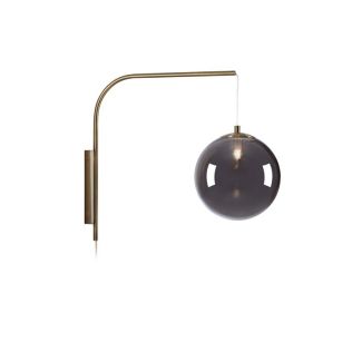 MARKSLOJD 108419 DIONE lampa ścienna 1L Smoke/Antique Brass