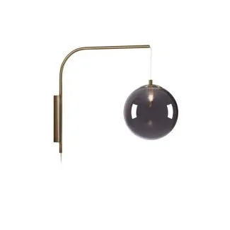 MARKSLOJD 108419 DIONE lampa ścienna 1L Smoke/Antique Brass