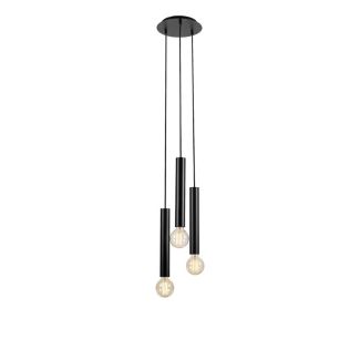 MARKSLOJD 108435 SENCILLO lampa wisząca Round 3L Black