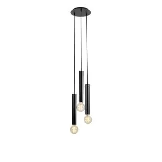 MARKSLOJD 108435 SENCILLO lampa wisząca Round 3L Black