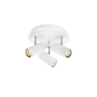 MARKSLOJD 108464 COSTILLA lampa sufitowa Round 3L White/Satin Nickel