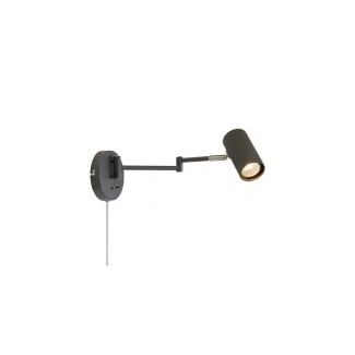 MARKSLOJD 108468 COSTILLA lampa ścienna Flex Arm 1L Dark Grey/Satin Nickel