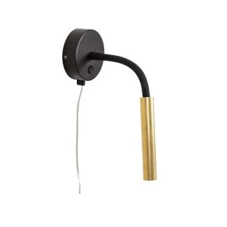 MARKSLOJD 108502 JOLIE lampa ścienna 1L Raw Brass/Black