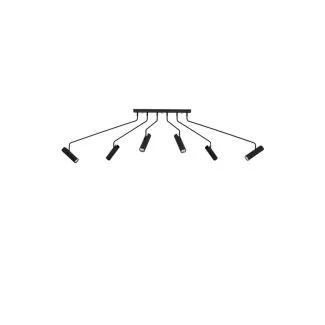MARKSLOJD 108508 RAMUS lampa sufitowa 6L Black