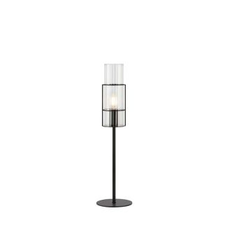 MARKSLOJD 108555 TUBO lampa stołowa 1L 50cm Black/Clear