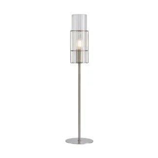 MARKSLOJD 108558 TUBO lampa stołowa 1L 65cm Satin Nickel/Clear