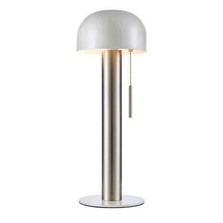 MARKSLOJD 108577 COSTA lampa stołowa 1L Satin Nickel/White