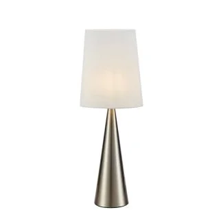 MARKSLOJD 108624 CONUS lampa stołowa 1L Satin Nickel/Offwhite