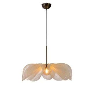 MARKSLOJD 108661 STYRKA lampa wisząca 1L 75cm Beige/Antique Brass/Amber