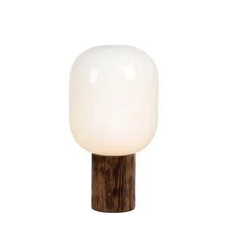 MARKSLOJD 108663 SKENE lampa stołowa 1L White/Burned Wood