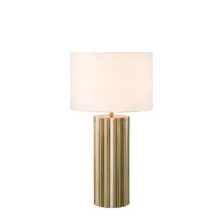 MARKSLOJD 108669 HASHIRA lampa stołowa 1L Antique Brass/Offwhite