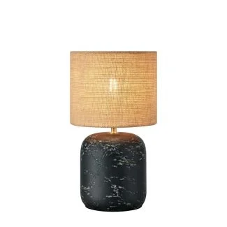 MARKSLOJD 108683 MONTAGNA lampa stołowa 1L 32cm Black/Natural