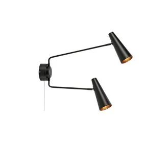 MARKSLOJD 108690 PEAK lampa ścienna 2L Black